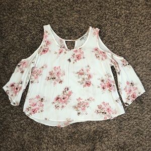 Cold shoulder floral shirt | Size M